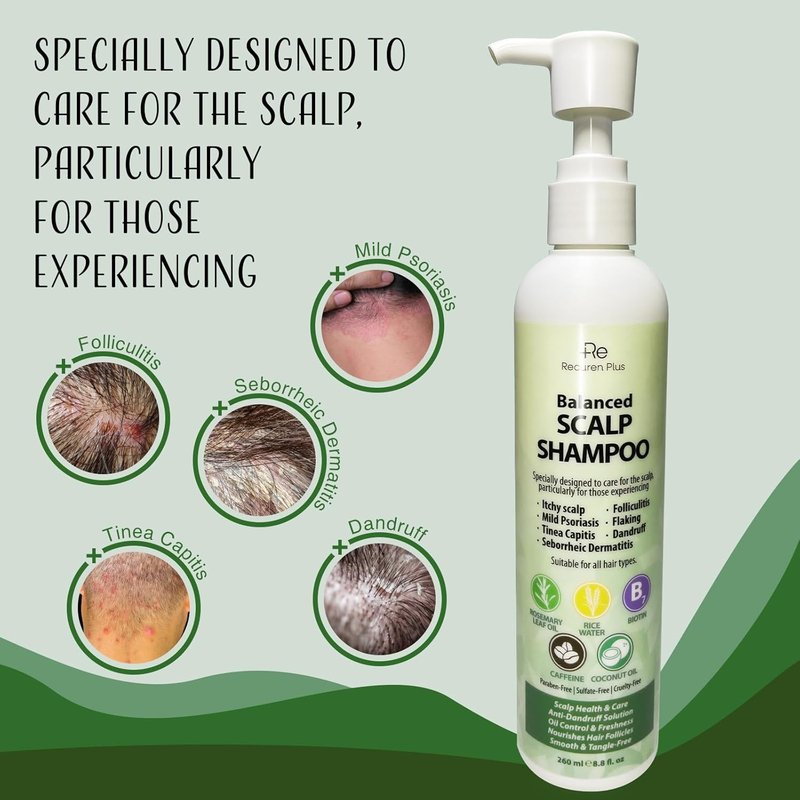 Antifungal Shampoo for Folliculitis & Seborrheic Dermatitis - Scalp Treatment with Salicylic Acid & Coconut Oil | 8.8 fl. oz