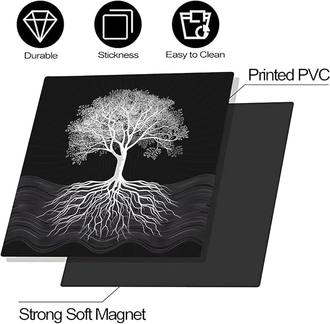Tree of Life Dishwasher Magnet Cover, Retro Black Dishwasher Panel Decal Kitchen Refrigerator Magnets Decor Dishwasher Stickers for Farmhouse 23" x 26"