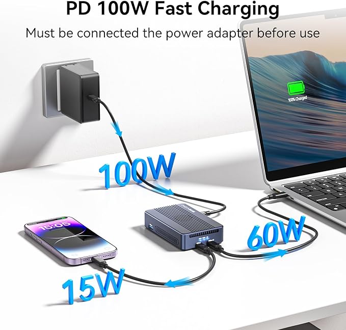 ACASIS 40Gbps M.2 NVMe SSD Enclosure, Cooling Fan, Compatible with 40Gbps / USB 4.0, Tool-Free, Aluminum Dock Dual Monitor, Support Software RAID, 2 USBC 40Gbps for M1/M2/Windows