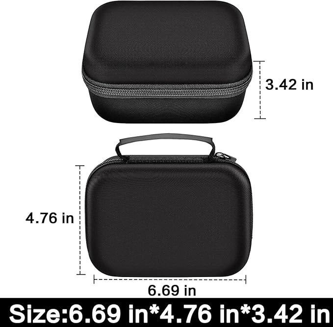 Boobowl Case Compatible with Phomemo M110 Label Maker - Portable Mini Bluetooth Thermal Label Maker Carrying Storage Bag for Printer Labels, USB Cable and Accessories Black (Box Only)