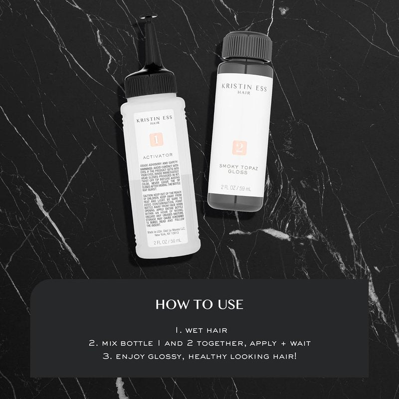 Kristin Ess Hair Crystal Quartz Gloss - Shine Boosting Treatment for All Hair Types | Vegan & Paraben-Free