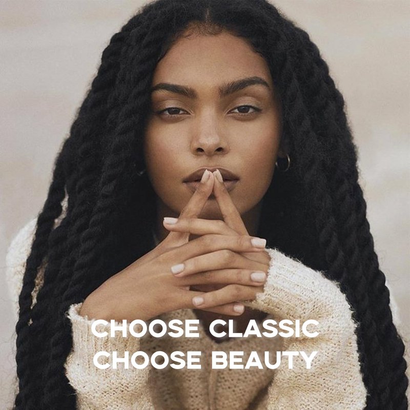 Marley Twist Braiding Hair 8 Packs Marley Twist Hair Cuban Twist Hair 24 Inch Afro Kinky Curly Twist Crochet Hair Cuban Twist Soft and Natural Hair 1B Black (1B, 30inch)