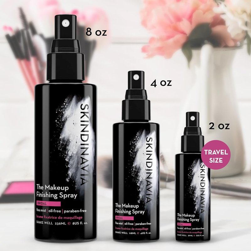 Skindinavia Makeup Finishing Spray - Long-Lasting Bridal Setting Spray | Waterproof & Heat-Resistant, 2.0 Oz