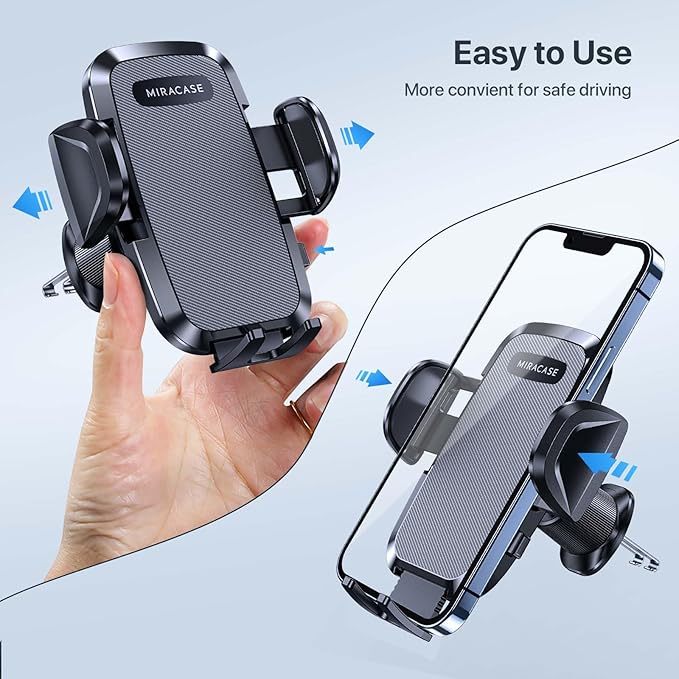 Miracase 2026 Vacuum for Magsafe Car Mount, [Strongest Suction] Magnetic Phone Holders for Your Car, 360° Adjustable Car Phone Holder Mount for iPhone 17 Pro Max 16 15 14 13 12, Light Black