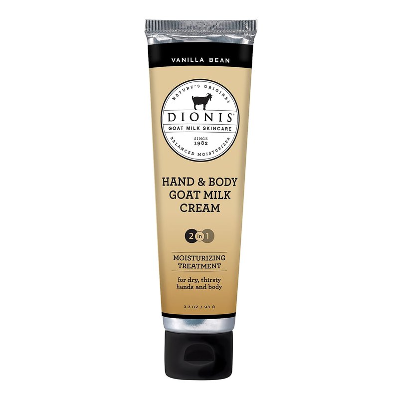 Dionis Goat Milk Skincare Vanilla Bean Scented Lotion 8.5oz, Hand & Body Cream 3.3oz and Bar Soap 6oz Bundle