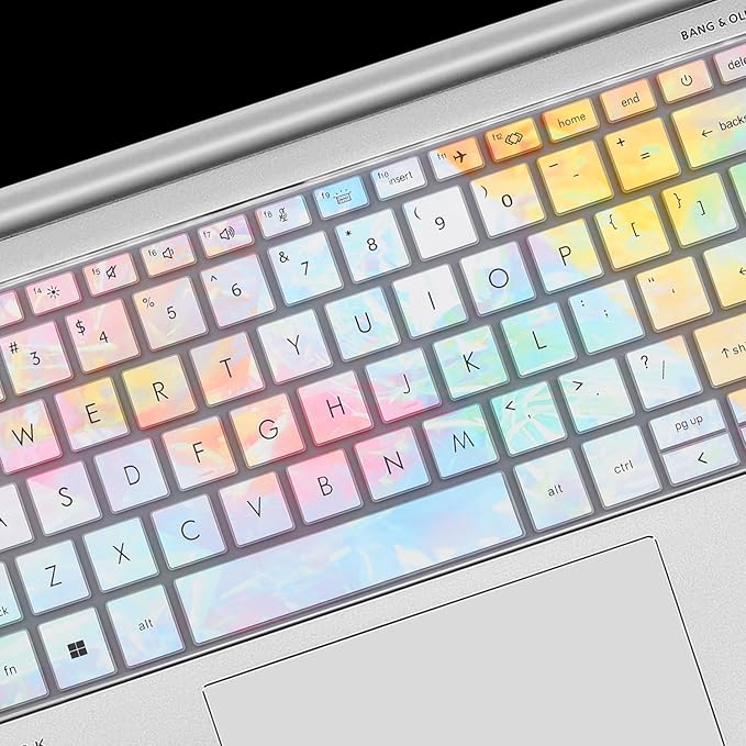 Keyboard Cover for HP EliteBook 830 835 840 845 1040 G9 G10 2025 2024 2023 2022 13.3 14 inch Laptop Accessories Keyboard Protective Skin (Not fit The 830/840/845/1040 G8 G7 G6 G5 G4 G3)-Iridescent