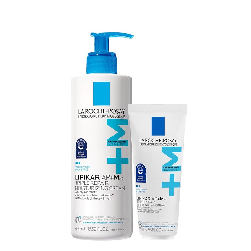 La Roche-Posay Lipikar AP+MAX Body Cream - Triple Repair Moisturizer for Dry Skin with Shea Butter & Niacinamide | Gentle Lotion for Sensitive Skin