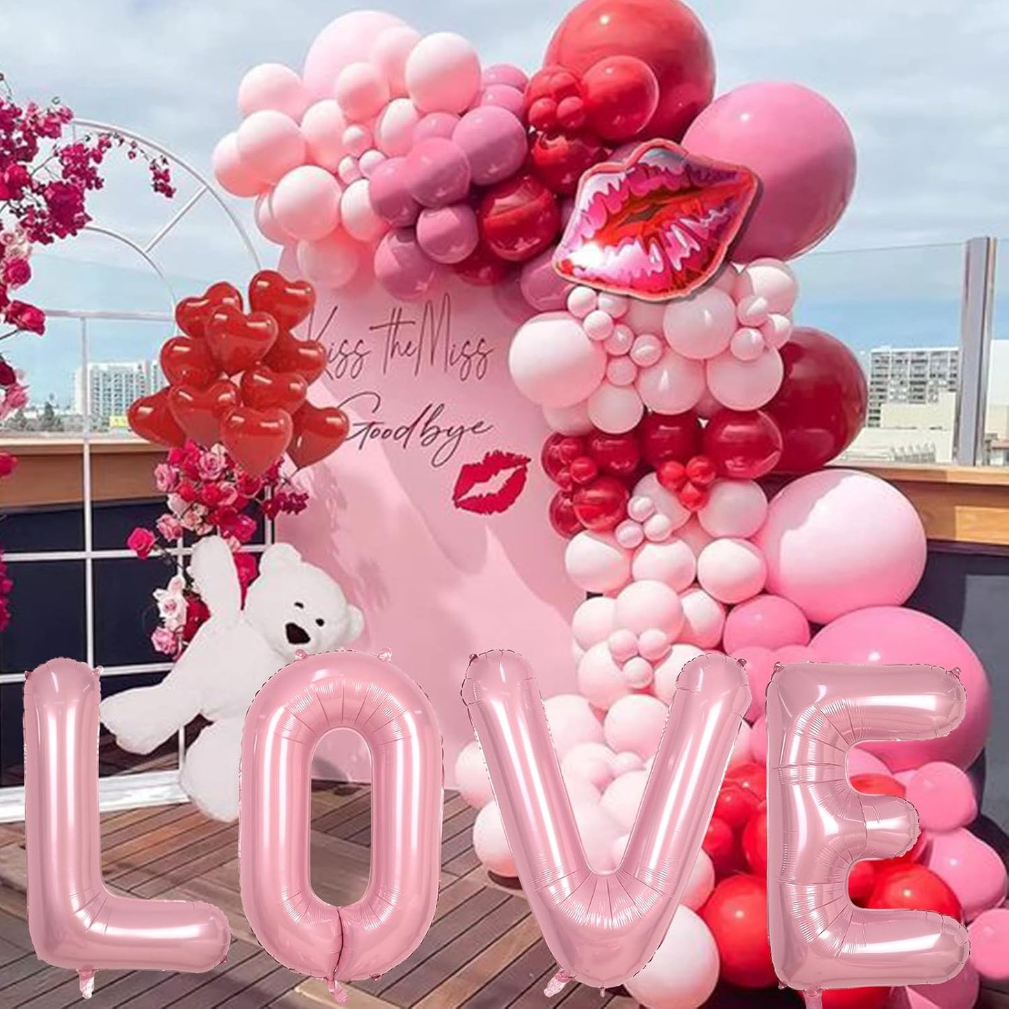 Skiennix 40" Pastel Pink Letter K Balloon - Large Foil Helium Balloon for Birthday & Graduation Decor