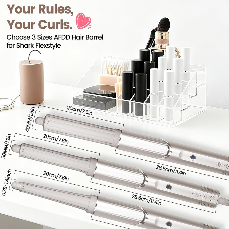 Hair Curling Barrel Attachment for Shark FlexStyle - 1.6in Self-Curling Accessory for Loose Waves | Dual Curl Direction