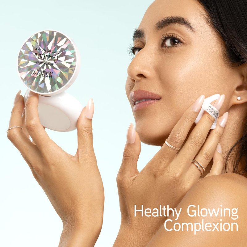 Physicians Formula Mineral Wear®Diamond Blur Skincare Cushion Powder, Blurring & Pore Diffusing Long Lasting Matte Finish Face Powder, Talc-Free- Translucent