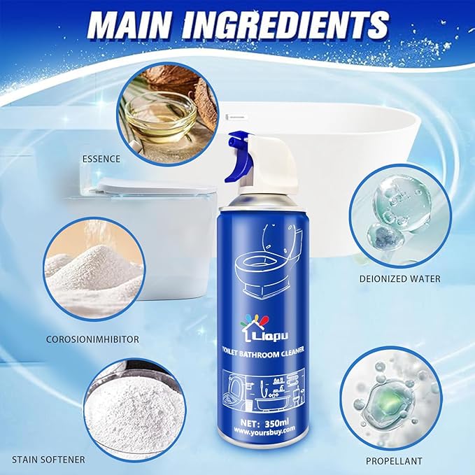 Powerful Toilet Bowl Cleaner – Rapid Stain Remover, Eliminates Limescale & Odors, Fresh Mint Scent, Eco-Friendly Formula, Safe for Pipes & Septic Tanks (1)