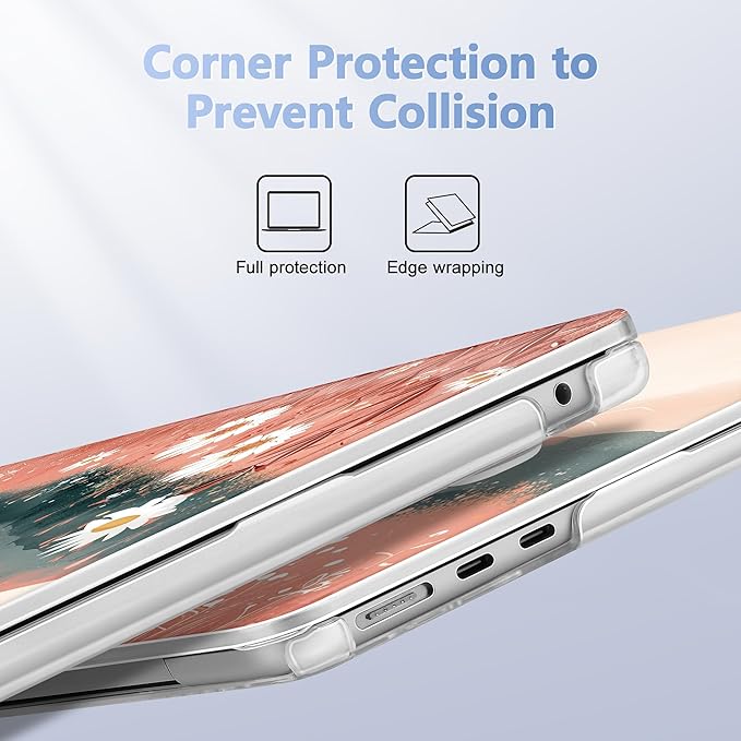 Lepeoac Case for 2026/2025/2024/2023 MacBook Air 15-inch Laptop Release M5 A3448 /M4 A3241 /M3 A3114 /M2 A2941, Stylish Protective Hard Shell Cover for MacBook Air 15.3 inch, Mountains
