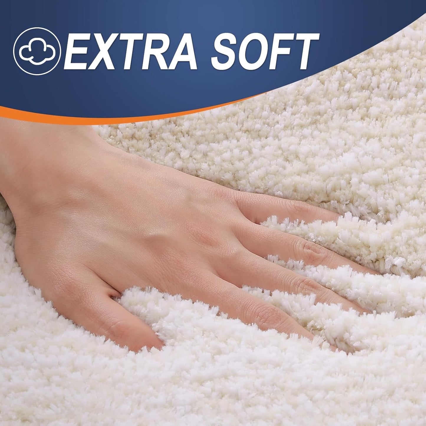 OLANLY Bathroom Runner Rug - Extra Soft Microfiber Mat | Quick Dry, Washable, 47x24, Light Beige