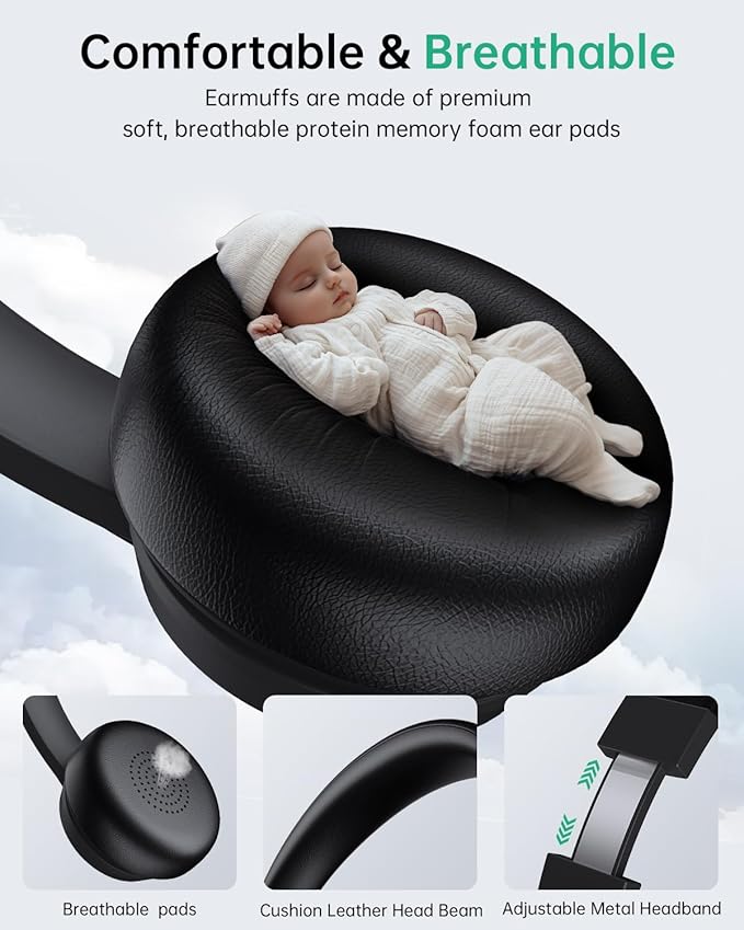 Masajoy Wireless Headphones with Microphone
