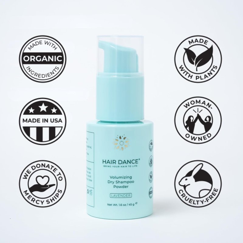 Dry Shampoo Powder - Natural & Organic Non-Aerosol Formula | Jumbo Size | Lavender Oil Scent | 1.6 Ounce