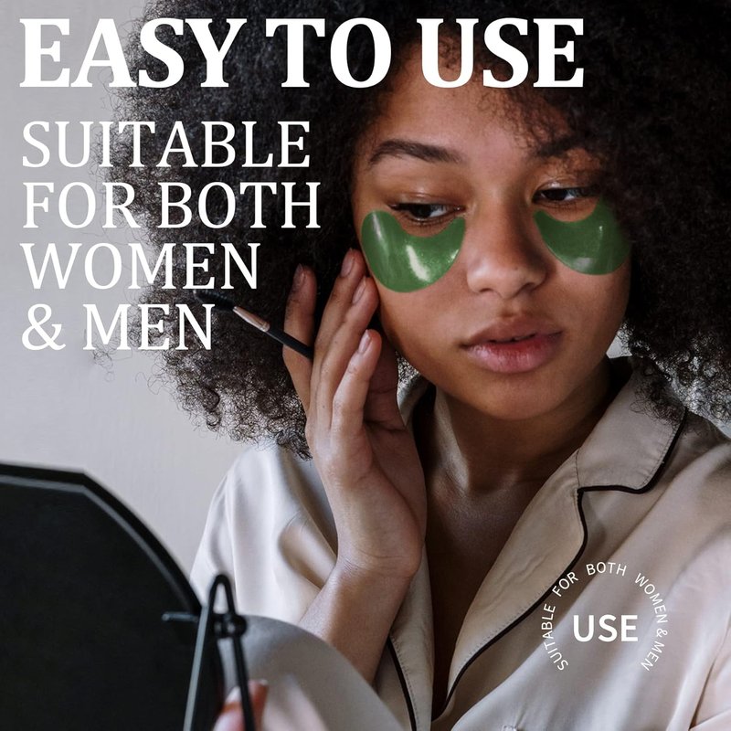 Under Eye Patches - Collagen Eye Masks for Firming & Repair | 30 Pairs Green Tea Treatment for Dark Circles & Puffiness