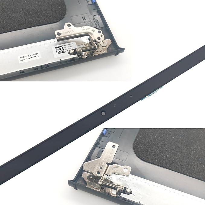 Jxjslp Replacement LCD Back Cover with Front Bezel with Hinges with Shaft Cover for DELL Inspiron 15 3510 3511 3515 3530 Series Laptop 0WPN8 00WPN8 9WC73 09WC73 AP3LE000901 Black