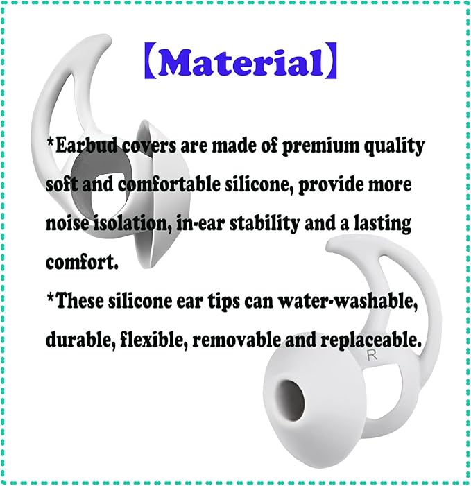 CYADCI Silicone Earbud Tips 3 Pairs Small Eartips Compatible with Bose QuietComfort Earbuds and Sport Earbuds
