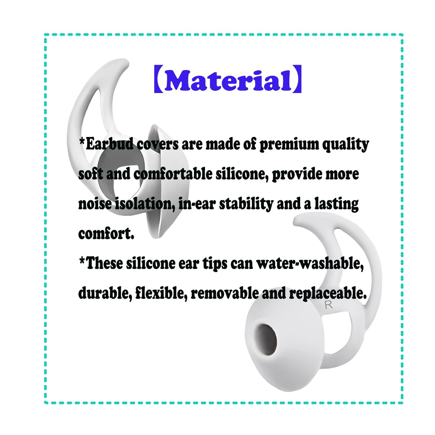 CYADCI Silicone Earbud Tips 3 Pairs Small Eartips Compatible with Bose QuietComfort Earbuds and Sport Earbuds