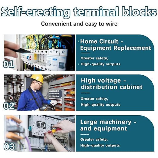 2-in-4-Out Self-Lifting Junction Box | Tool-Free Quick Connect Terminal Block for Home Wiring |Fireproof PVC Zero-Live Line Splitter one piece