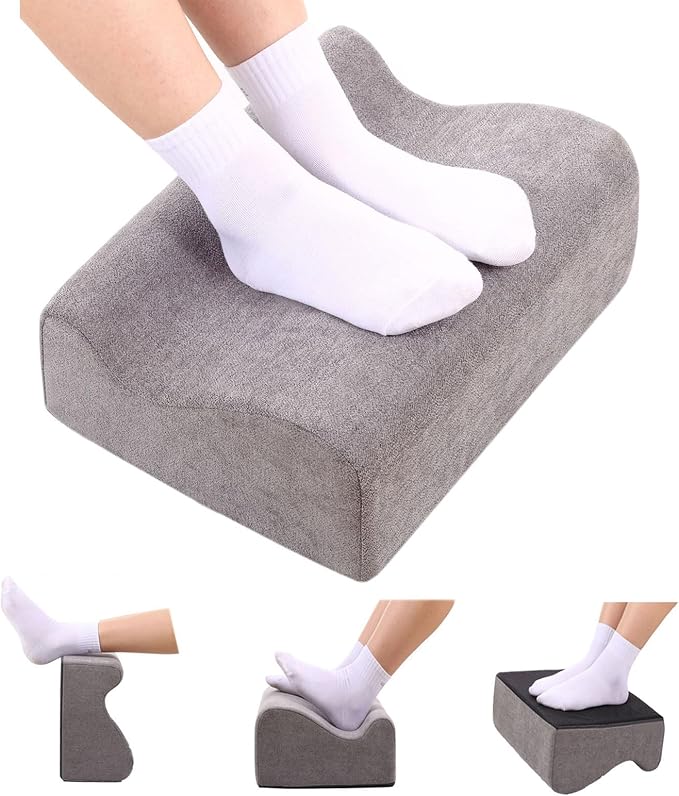 Foot Rest for Under Desk at Work,At Work Soft Ergonomic Footrest,Support Foot Pillow,Heel Chair,Leg Elevation Pillow(Dark Gray)