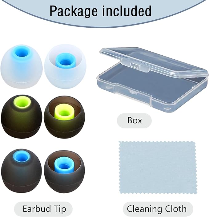 MMYQXI Earbud Replacement Tips Silicone Earbud Tips Earbud Covers Fit for in-Ear Headphones (Inner Hole 3.8mm -5.1mm) Ear Tips Earbud Rubber Tips 9 Pairs S/M/L