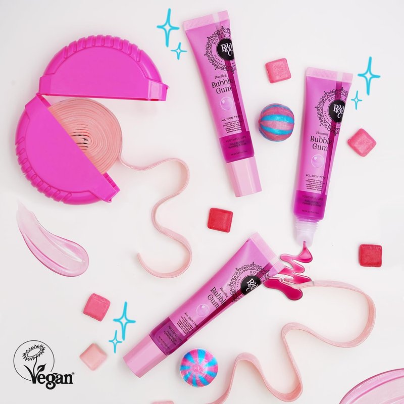 Rosee Lip Gloss Vegan & Cruelty Free Treatment, Professional Make up, Long Lasting Glossy with Shea Butter, Moisturize, Protect & Smooth, High Shine, Non-Sticky (w. Set of 4-4, 0.5)