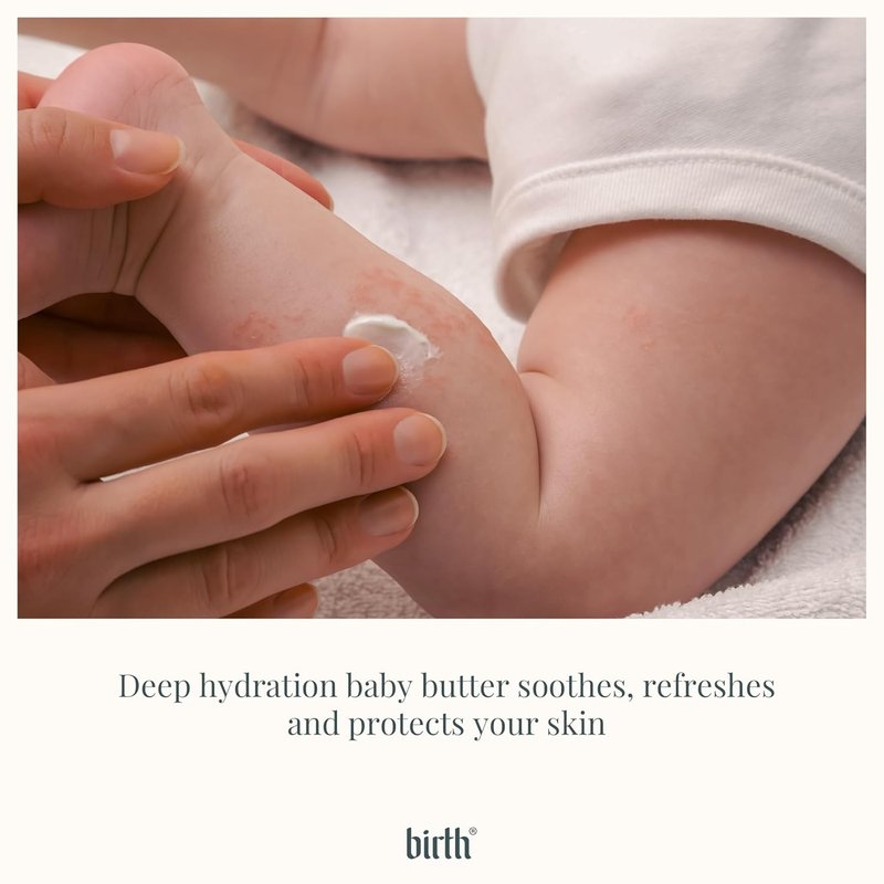 Baby Eczema Butter - Steroid-Free Natural Cocoa Seed Butter & Colloidal Oatmeal | Soothes Itchy Skin | Non-Greasy 4oz