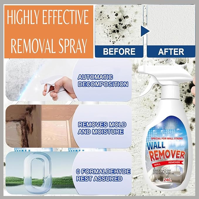 Heavy-Duty Kitchen Degreaser Foam Cleaner,Highly Effective Removal Spray,Dirt, Dust And Stain Remover,Wall Multi functiona Foam Cleaner Spray (1, 240ML)