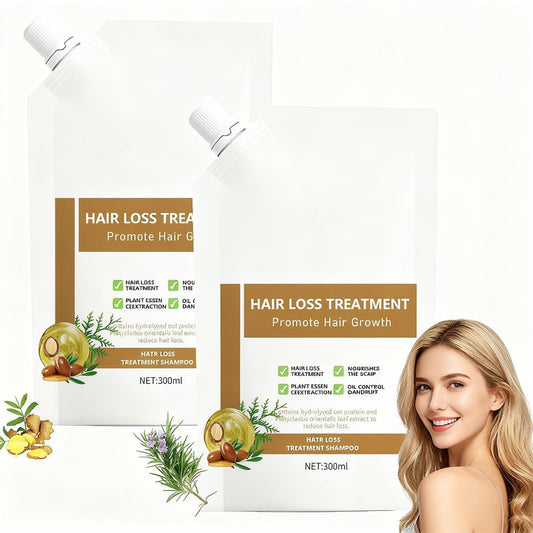 300ml Anti-Hair Fall Hair Loss Shampoo - Promote Hair Growth, Enriched with Multiple Plant Extracts, Suitable for All Hair Types (2 Bottle)