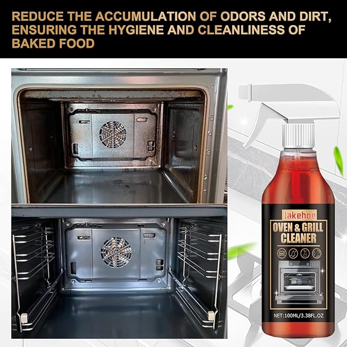 Oven and Grill Cleaning Spray – Dissolves Grease in 5 Minutes, No Scrubbing Required, Removes Odors, Eliminates Thick Grease & Build Up, Grease Remover, 3.38 Floz (3pcs)