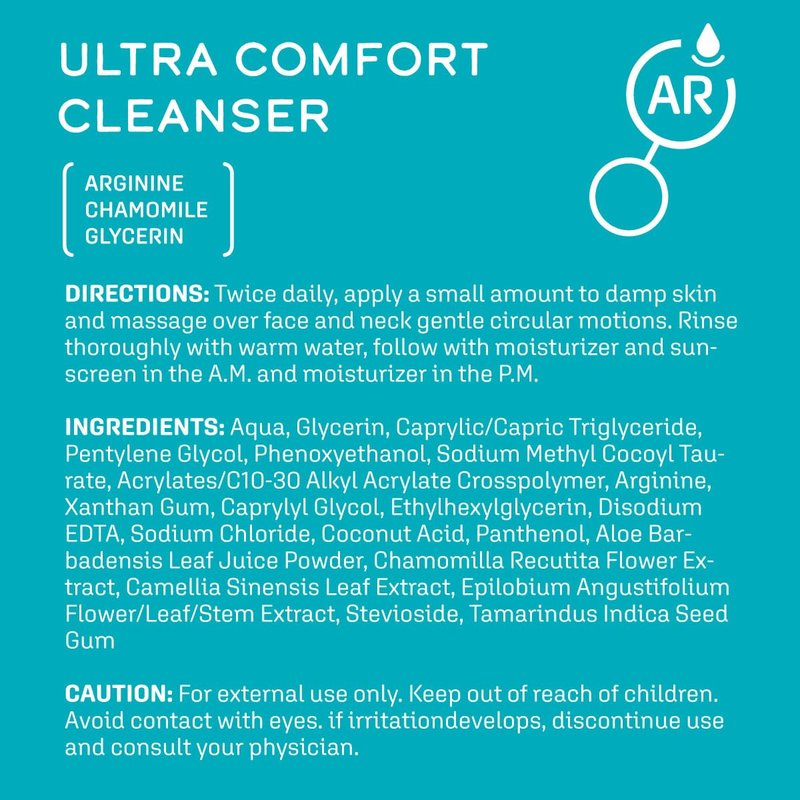 DCL Skincare Ultra Comfort Cleanser for Sensitive Skin, Rosacea & Eczema, 6.7 Fl oz
