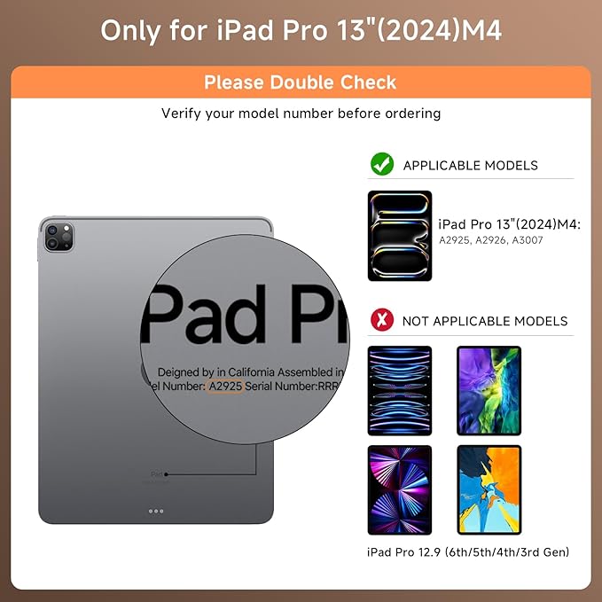 Tiaota Transparent Case with Keyboard for iPad Pro 13 inch (M5/M4, 2025/2024), iPad Pro 13,7-Color Backlit,Magic wireless Keyboard, 360°Rotating,Multi-Touch trackpad,Pencil Holder,with shortcuts,white