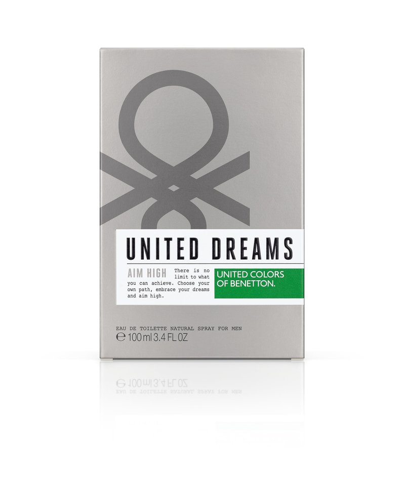 United Colors of Benetton United Dreams Eau de Toilette Spray for Men, Aim High, 3.4 Ounce