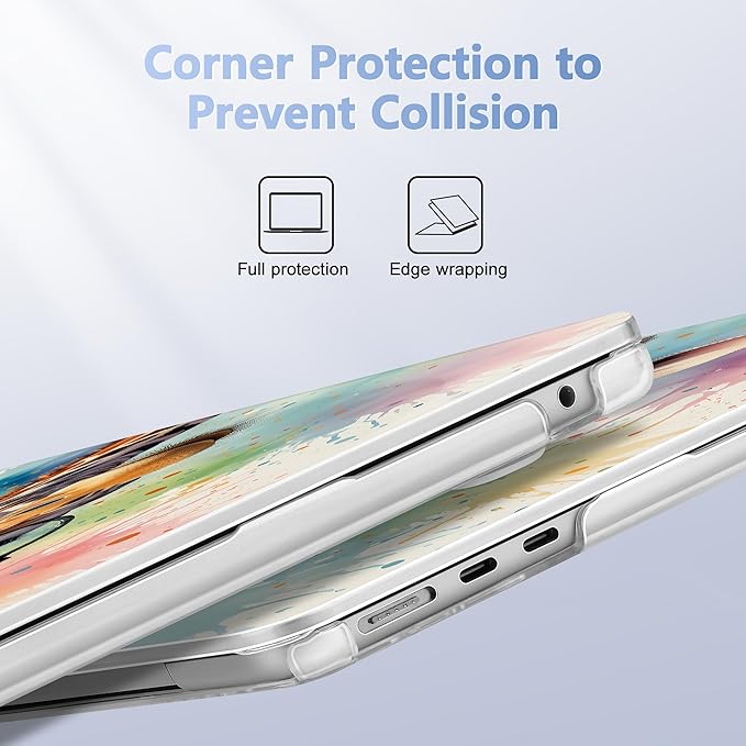 Lepeoac Case for 2026/2025/2024/2023 MacBook Air 15-inch Laptop Release M5 A3448 /M4 A3241 /M3 A3114 /M2 A2941, Stylish Protective Hard Shell Cover for MacBook Air 15.3 inch, Glasses Giraffe