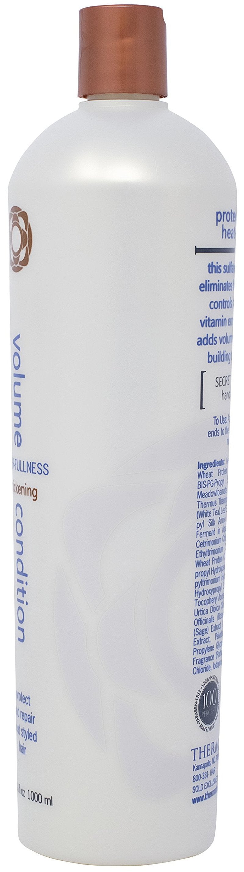 Thermafuse Volume Condition (33.8 oz) Body Building, Volumizing, Repairing, Weightless, Nourishing Conditioner That Seals & Increases Shine For Thin, Thinning, Fine & Normal Hair Types