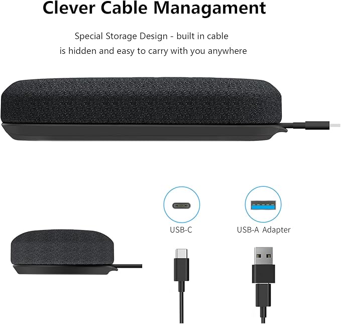 RayBit USB Speakerphone, Conference Computer Speakers with Microphone for Home Office Calls, 360 Degree Enhanced Voice Pickup, Noise Reduction, Echo Cancellation, Compatible with Zoom, Teams, Skype