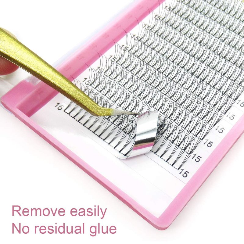 Premade Fans Eyelash Extensions 12D-D-0.07-11 Premade Volume Lash Extensions 320 Fans Pointed Base Fans 0.07 Premade Volume Fans C D Curl(12D-D-0.07-11)