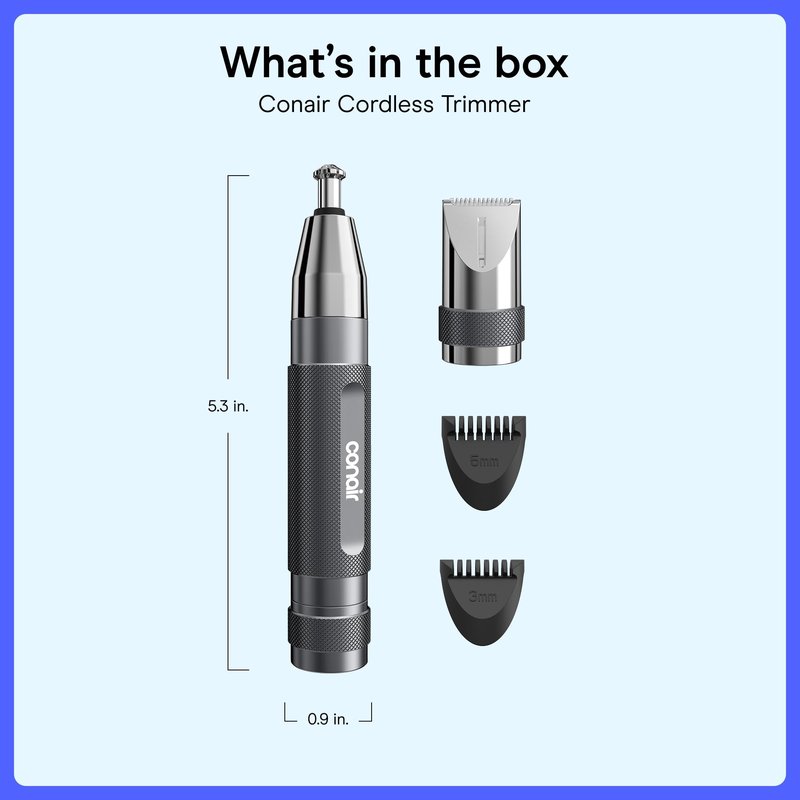Conair Cordless Nose Ear and Eyebrow Trimmer Grooming Kit