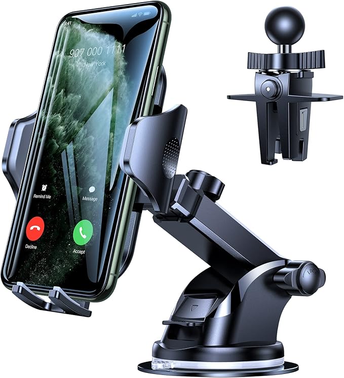 VICSEED [No.1 Powerful Suction] [Rally Racing-Grade Stability] Phone Holders for Your Car 2026 Upgraded Car Phone Holder Mount Truck Stand for Dashboard Windshield Vent for iPhone Samsung All Phones