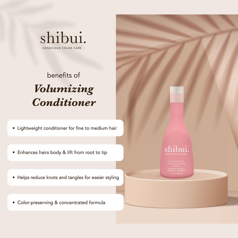 Shibui Volumizing Conditioner, Weightless Moisture, Adds Body and Shine with Raspberry Seed Oil and Quinoa for Thin or Fine Hair, Color-Safe, 12 Fl Oz