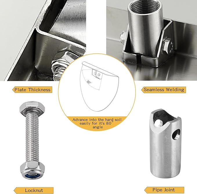 Stainless Steel Culvert Cleaning Hand Tool, For cleaning a 8" diameter culvert pipe, this size designed for culvert pipes with 8" I.D (handle is NOT included) Tool is 6 1/2" wide