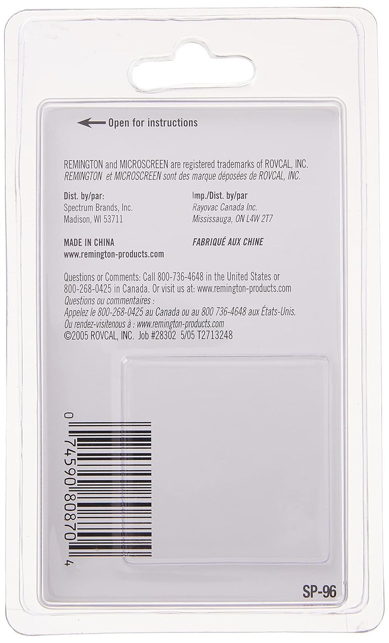 Remington Replacement Foil Cutters & Heads - Precision Shaving Accessories | Black