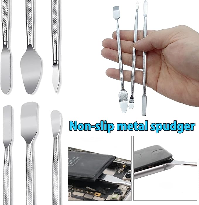Haojiaho Spudger Pry Tool Kit 8 Piece Opening Tool, Metal Spudger Tool Kit, Ultra-Thin Prying & Open Tool for iPhone, Laptop, iPad, Cell Phone, MacBook, Tablet, Computer, Electronics Repair