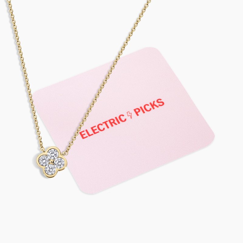 Electric Picks Camilla Clover Necklace for Women, 14k Gold Plated 4-Leaf Pendant Necklace, Designer-Inspired Lucky Charm Jewelry, Tarnish-Resistant Layering Necklace