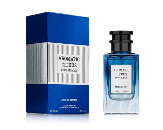 Jean Rish Aromatic Citrus Perfume for Men Eau De Parfum, Long-Lasting Luxury Fragrance, Made In USA - Lemon, Lavender, Vanilla, Amber Scent - 100ml / 3.4 oz