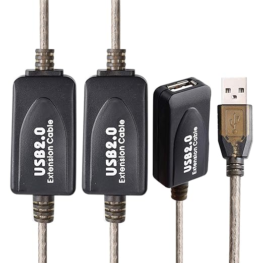 100FT USB Extension Cable, GGMTY USB 2.0 Type A Male to A Female Active Repeater Extension Cable 100ft, High Speed 480 Mbps