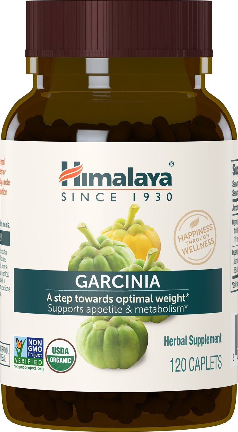 Himalaya Organic Garcinia Cambogia Herbal Supplement, Appetite Support, Lipid Metabolism, Weight Support, USDA Organic, Non-GMO, Vegan, 600 mg, 120 Plant-Based Caplets
