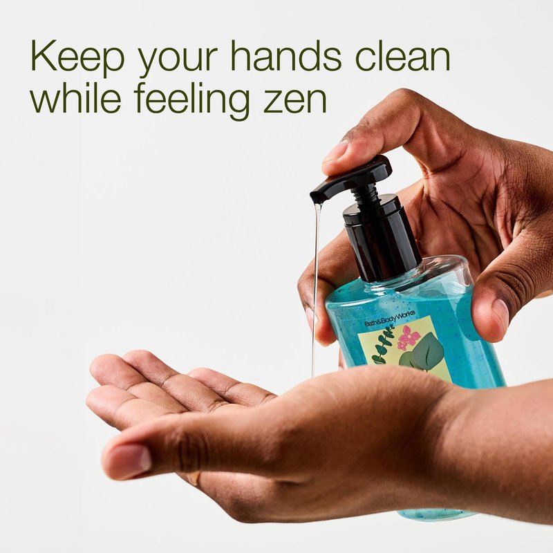 Bath & Body Works Eucalyptus Mint Hand Sanitizer with Pump - Conditioning Hand Sanitizer for Soft, Clean Hands - Crisp, Cool Fragrance - Vitamin E & Aloe-Infused - Thoughtful Gift - 2-Pack