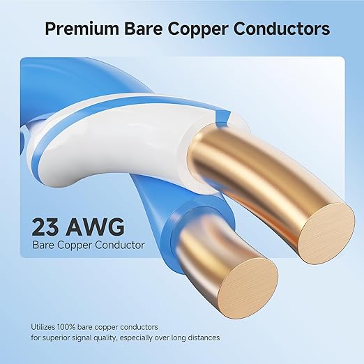 Cable Matters [UL Listed] 10Gbps in-Wall Riser Rated (CMR) 23AWG Bare Copper Cat6 Ethernet Cable - 300ft, Solid, UTP Cat 6 Ethernet Cable Spool, Cat 6 Cord Bulk, Black
